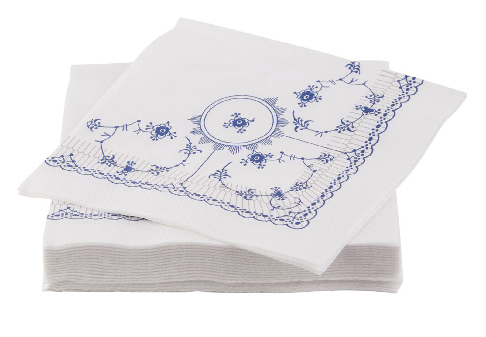 Kunstindustrien Royal Blue Fluted Servietten 33x33cm