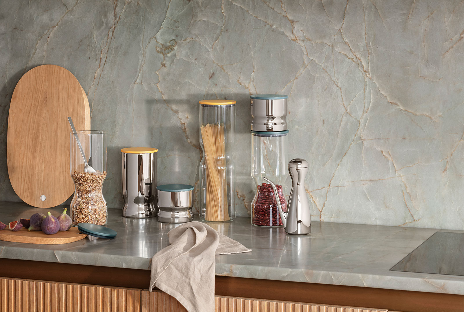 Georg Jensen Alfredo Vorratsdose medium 1,00ltr. Edelstahl