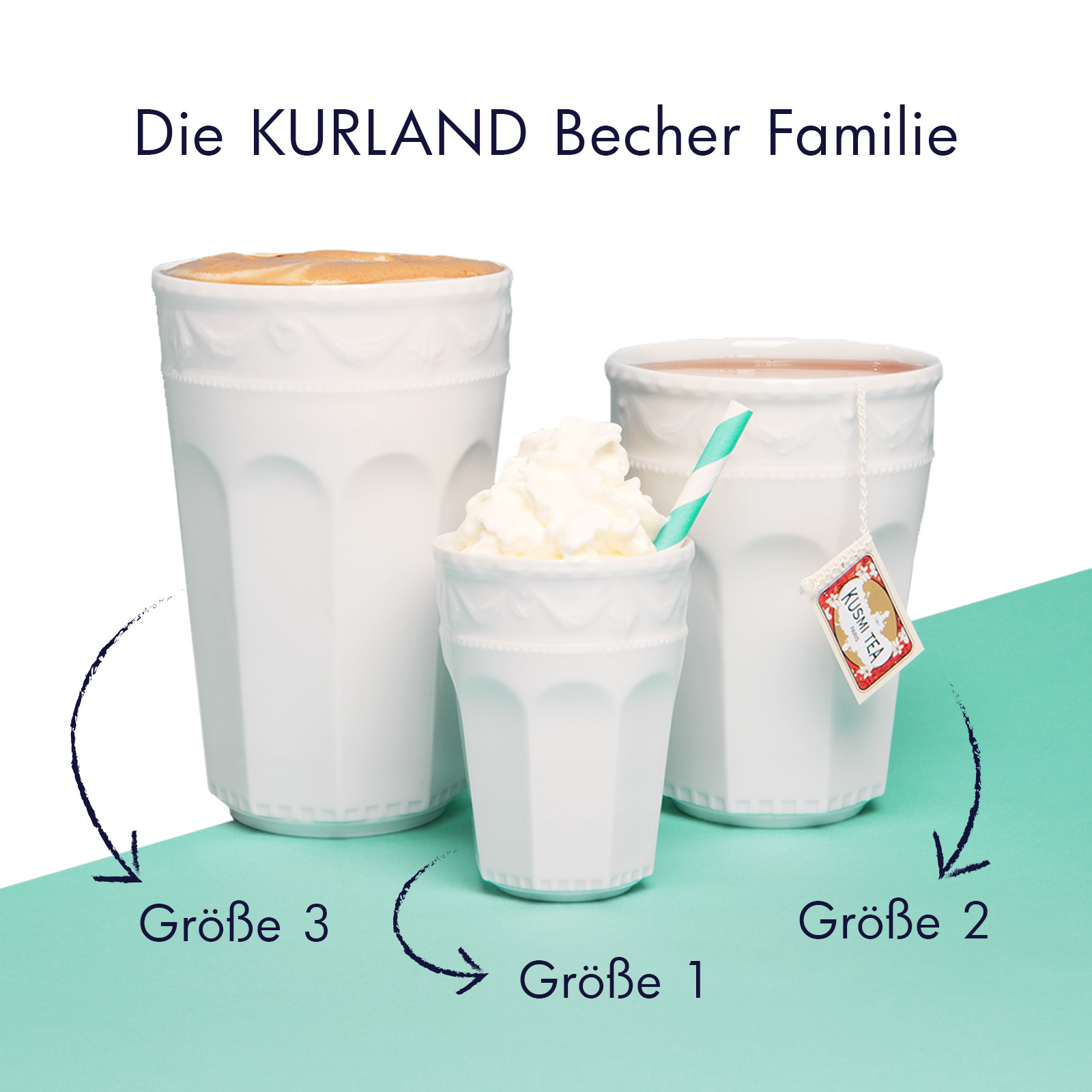 KPM -  Berlin Kurland weiß Becher Mini Größe 1