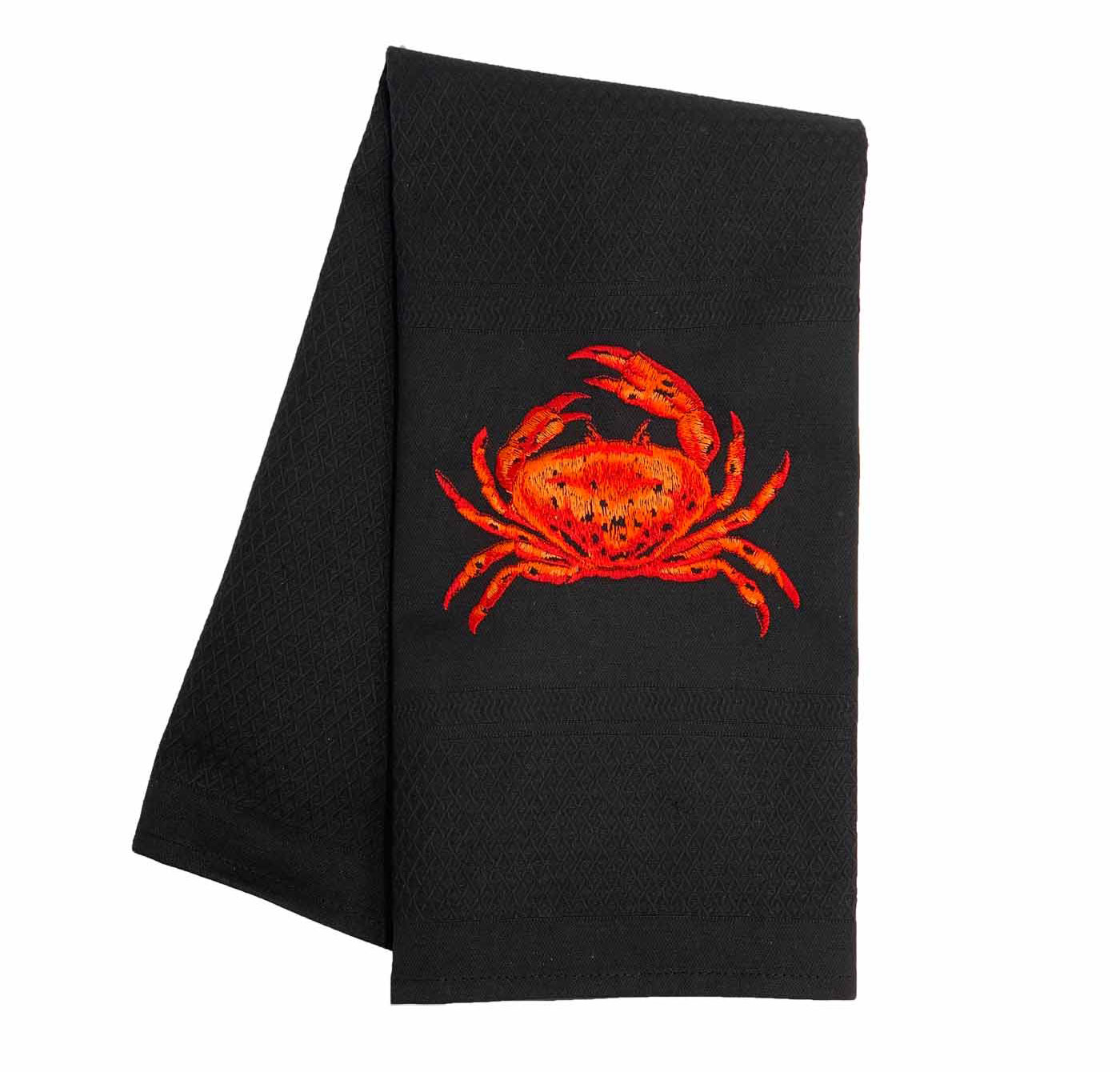 Vista Portuguese Geschirrtuch Crab 50x70cm schwarz