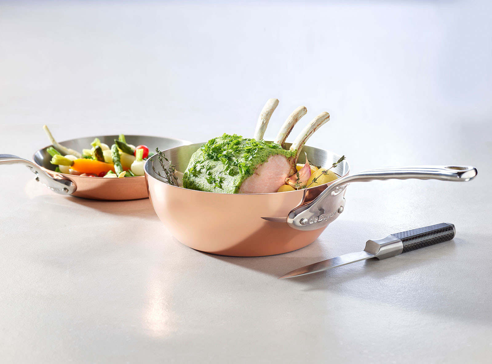 de Buyer Prima Matera Kupfer Sauteuse konisch 24cm