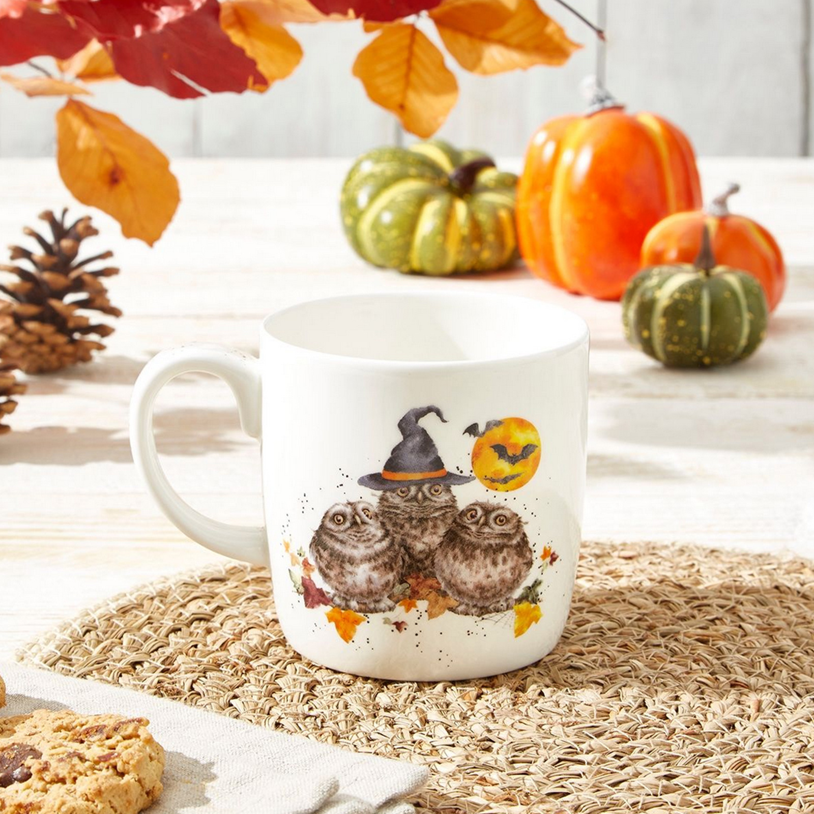 Royal Worcester Wrendale Designs Becher Halloween Happy Owloween