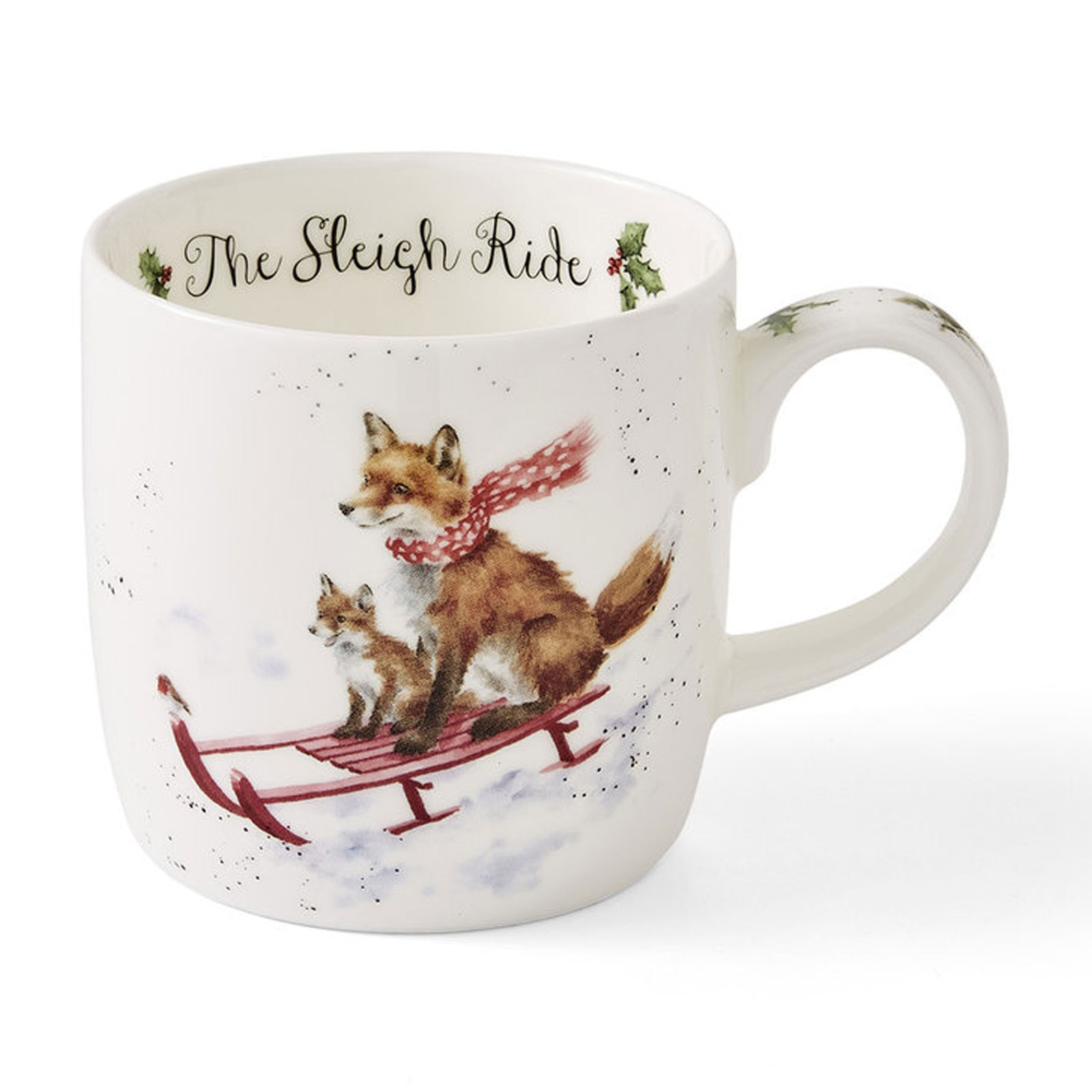 Royal Worcester Wrendale Designs Becher The Sleigh Ride