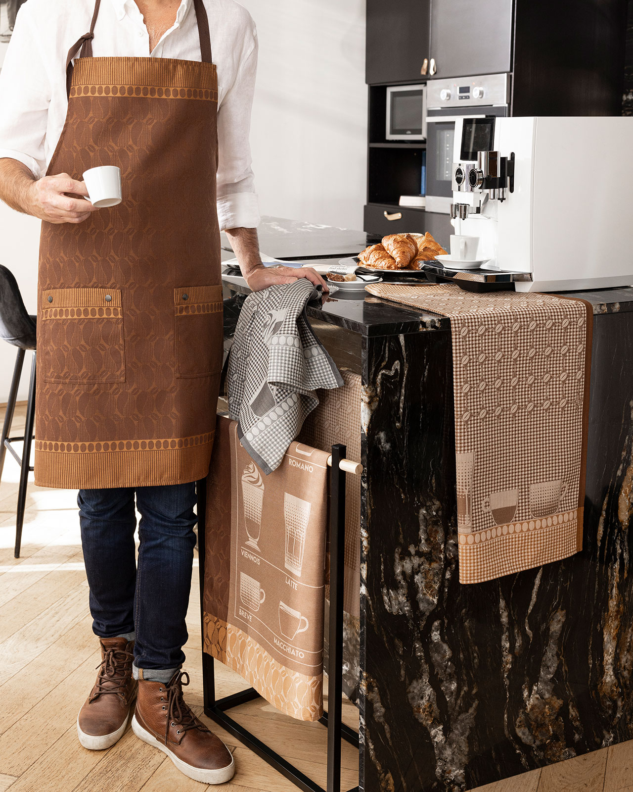 Le Jacquard Francais Barista Geschirrtuch 80x60cm latte