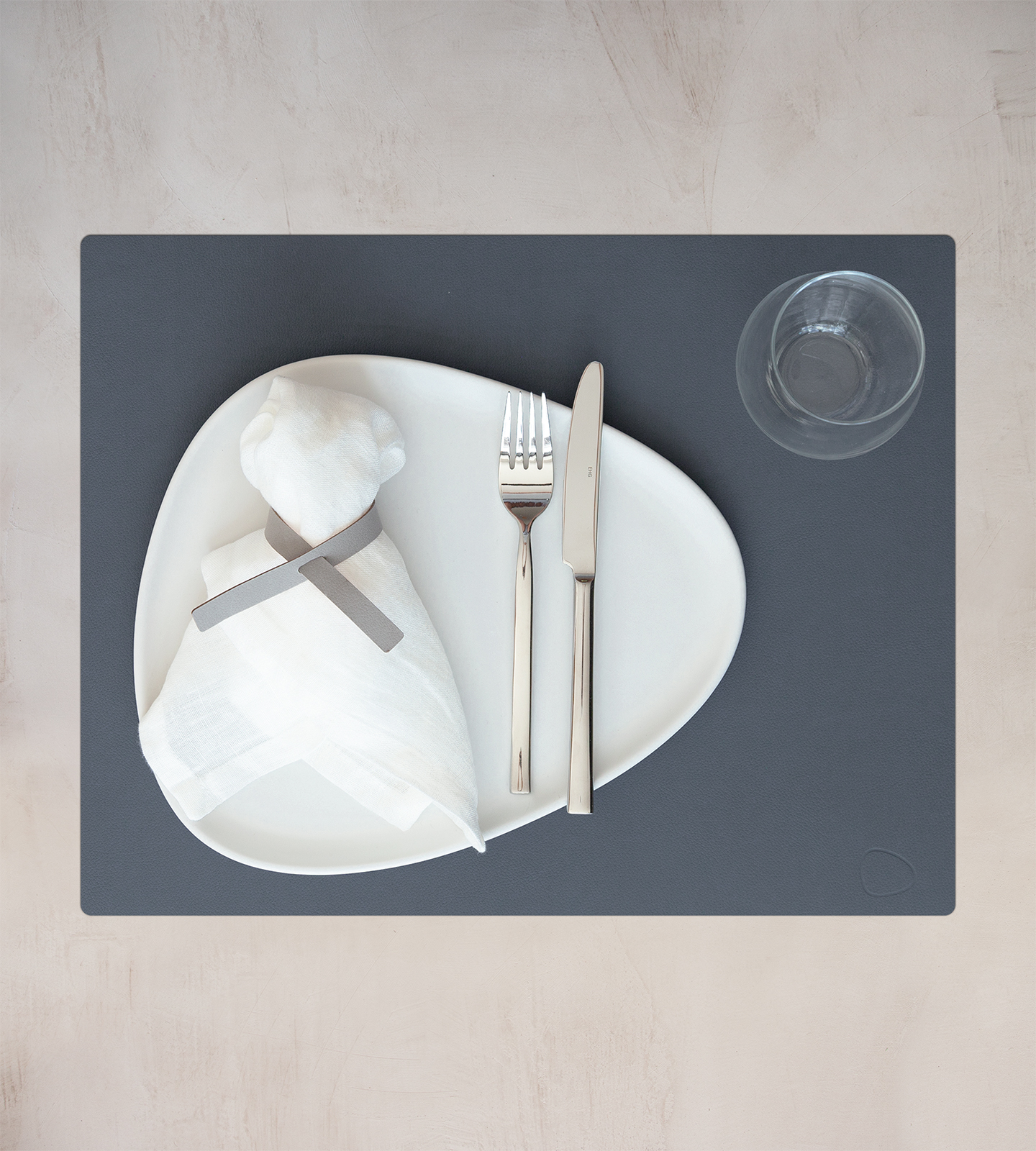 Lind DNA Dänemark Tischset Square 35x45cm Nupo dunkelblau