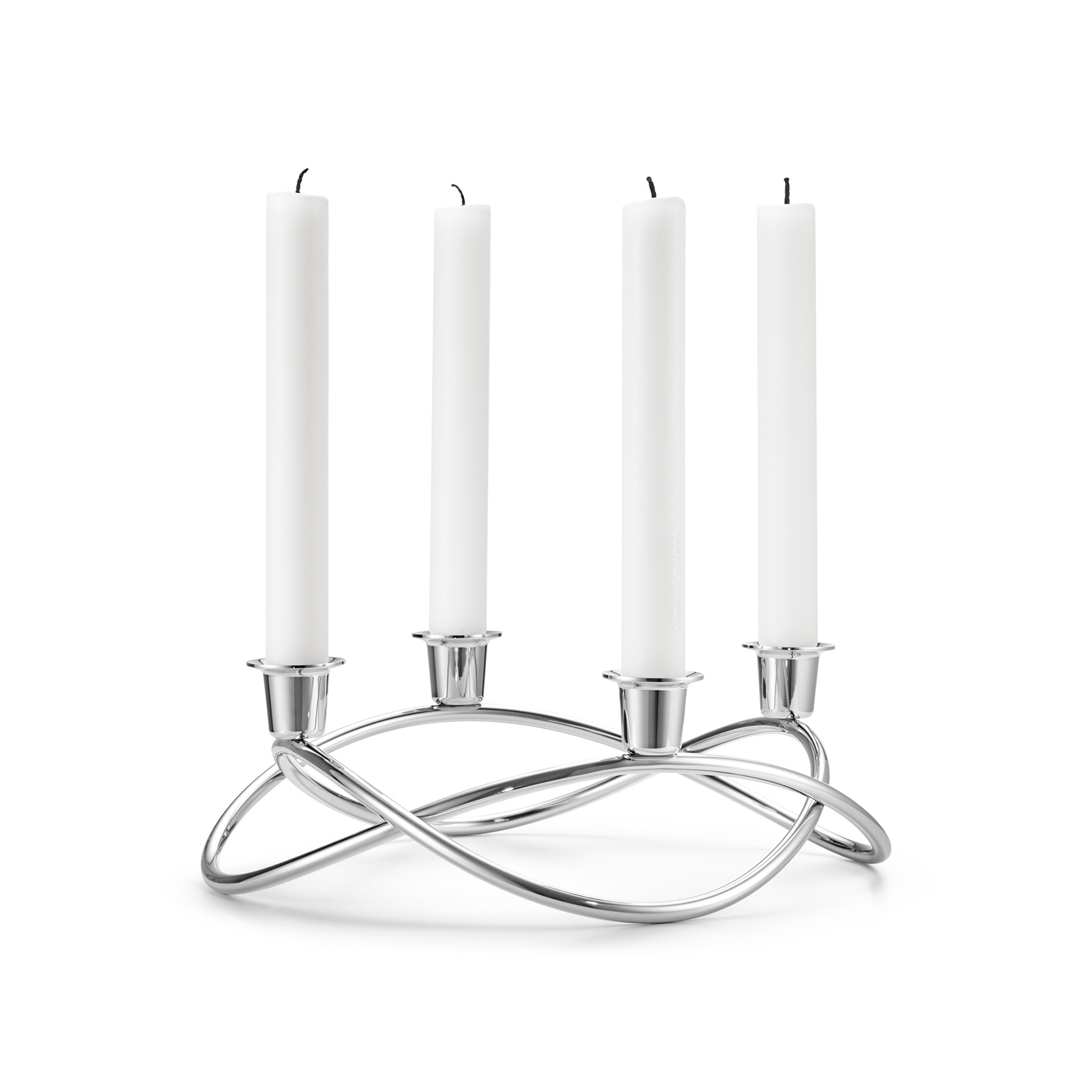 Georg Jensen Season Leuchter Adventskranz 4 Kerzen Edelstahl