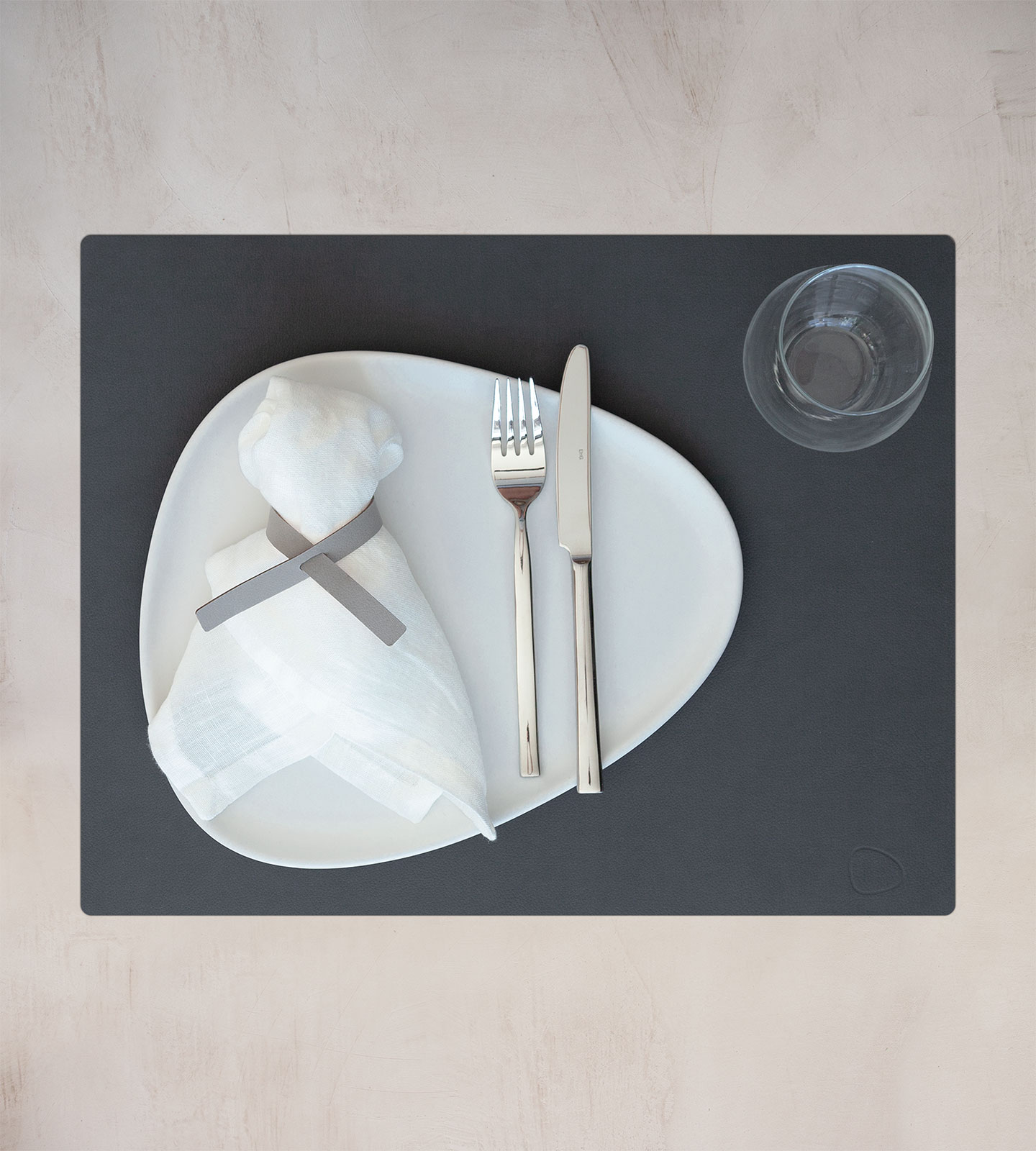 Lind DNA Dänemark Tischset Square 35x45cm Nupo anthrazit