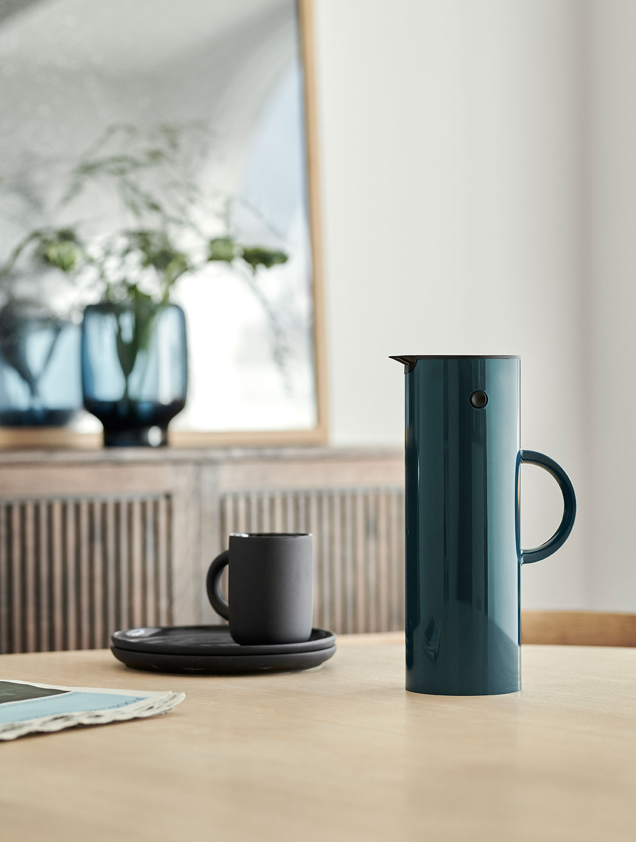 Stelton EM77 Isolierkanne 1ltr. light grey/ hellgrau 918