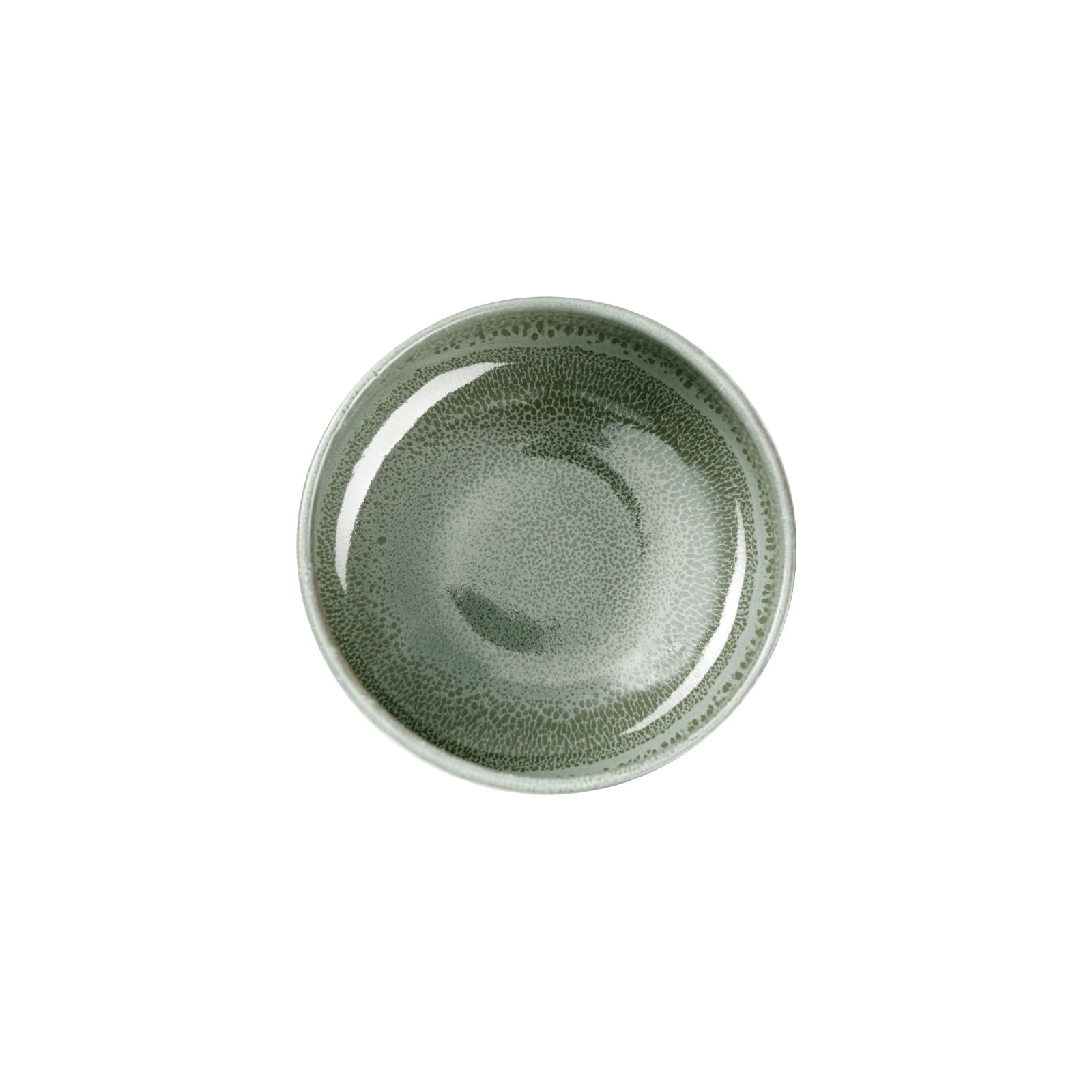 Draufsicht auf die Moribana Matcha Schale grün von Asa Selection.