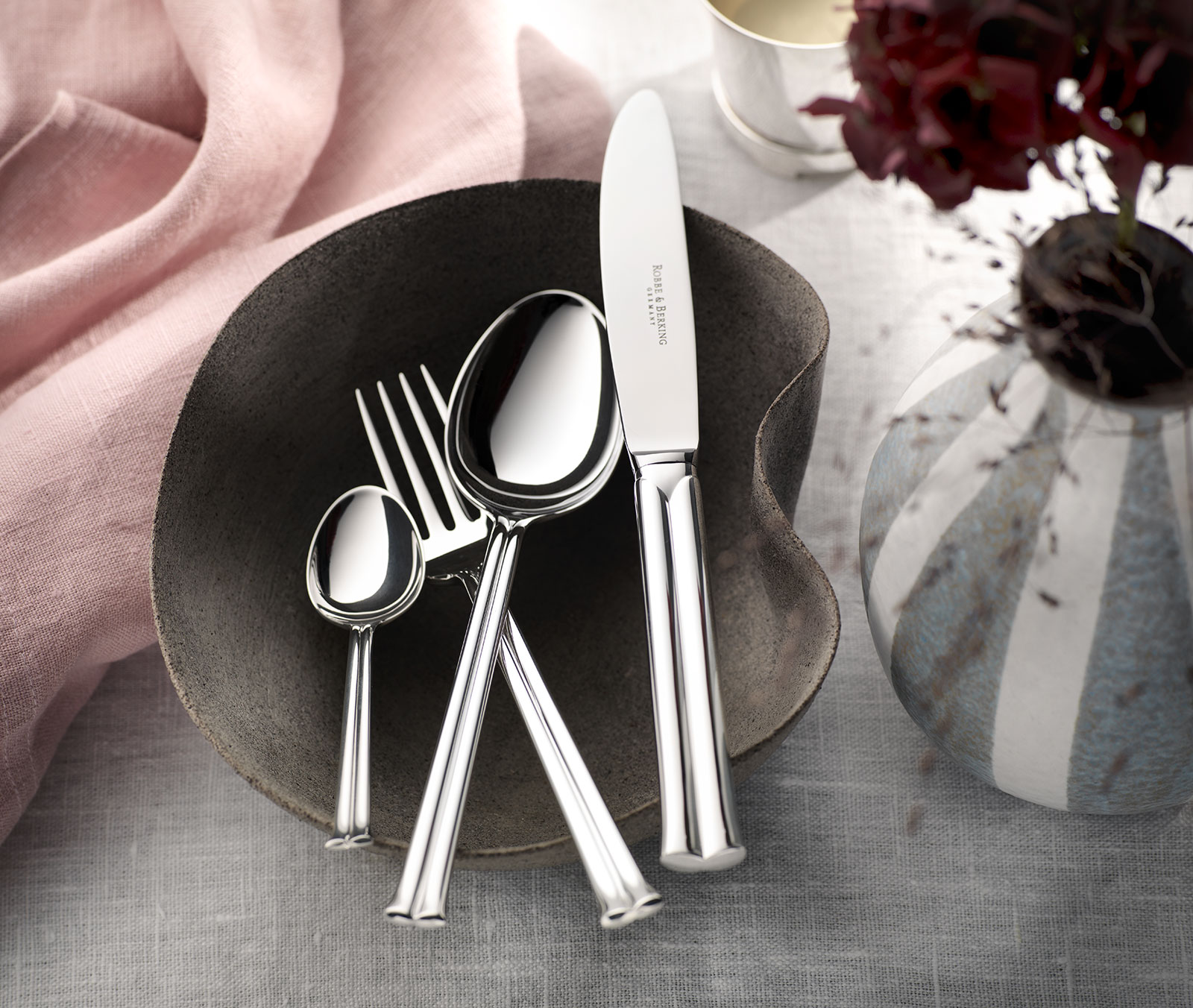 Robbe & Berking Viva Menümesser (B) 925Silber