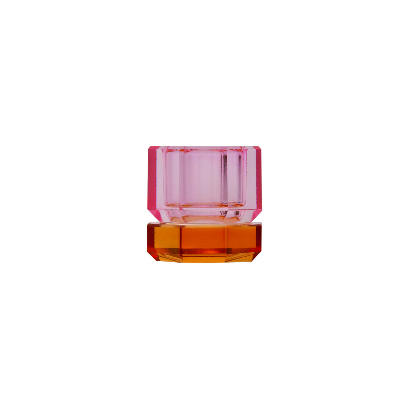 C'est Bon Kerzenhalter Kristall pink/bernstein 4,5x4,5cm