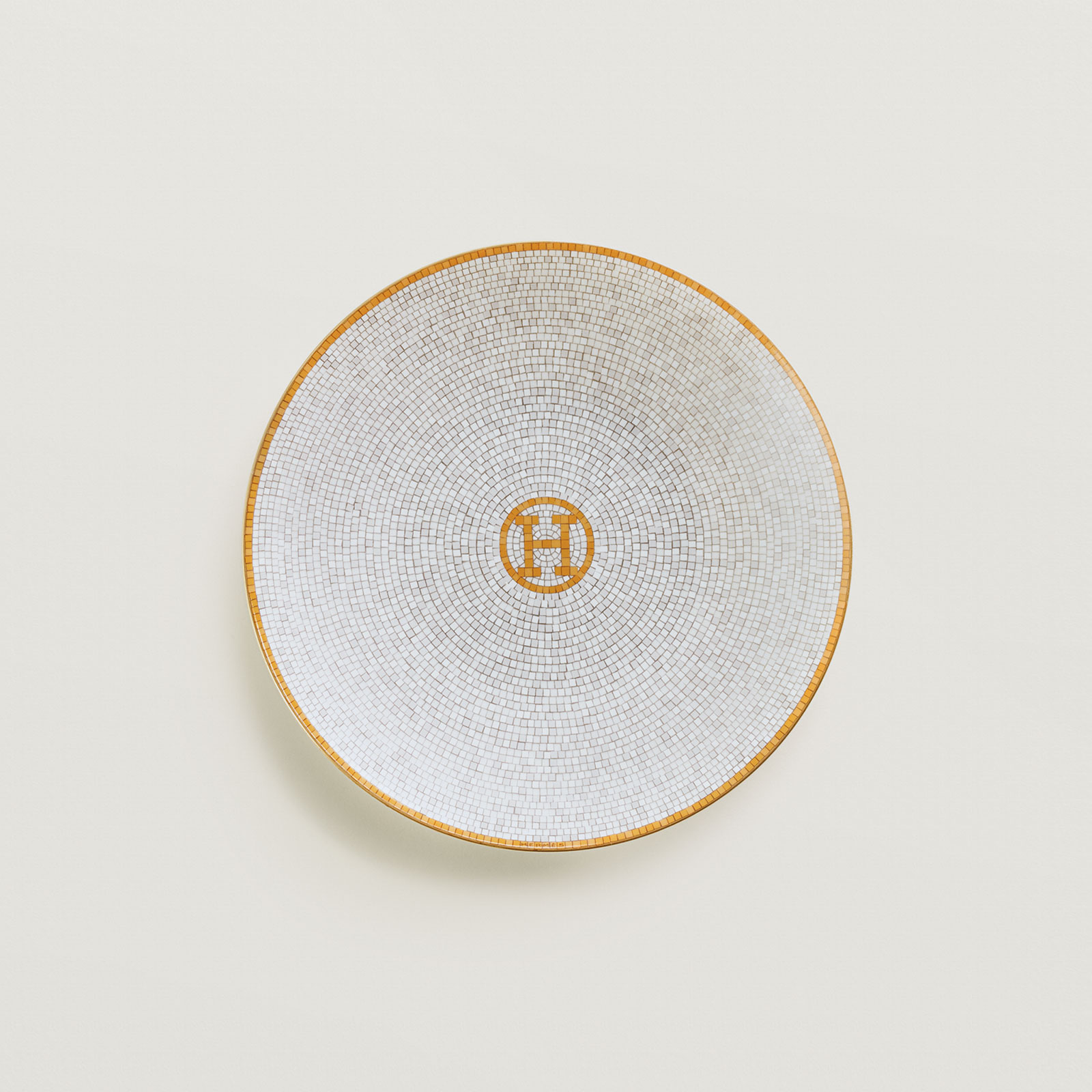 HERMÈS Paris Mosaïque au 24 Gold Brotteller 17cm