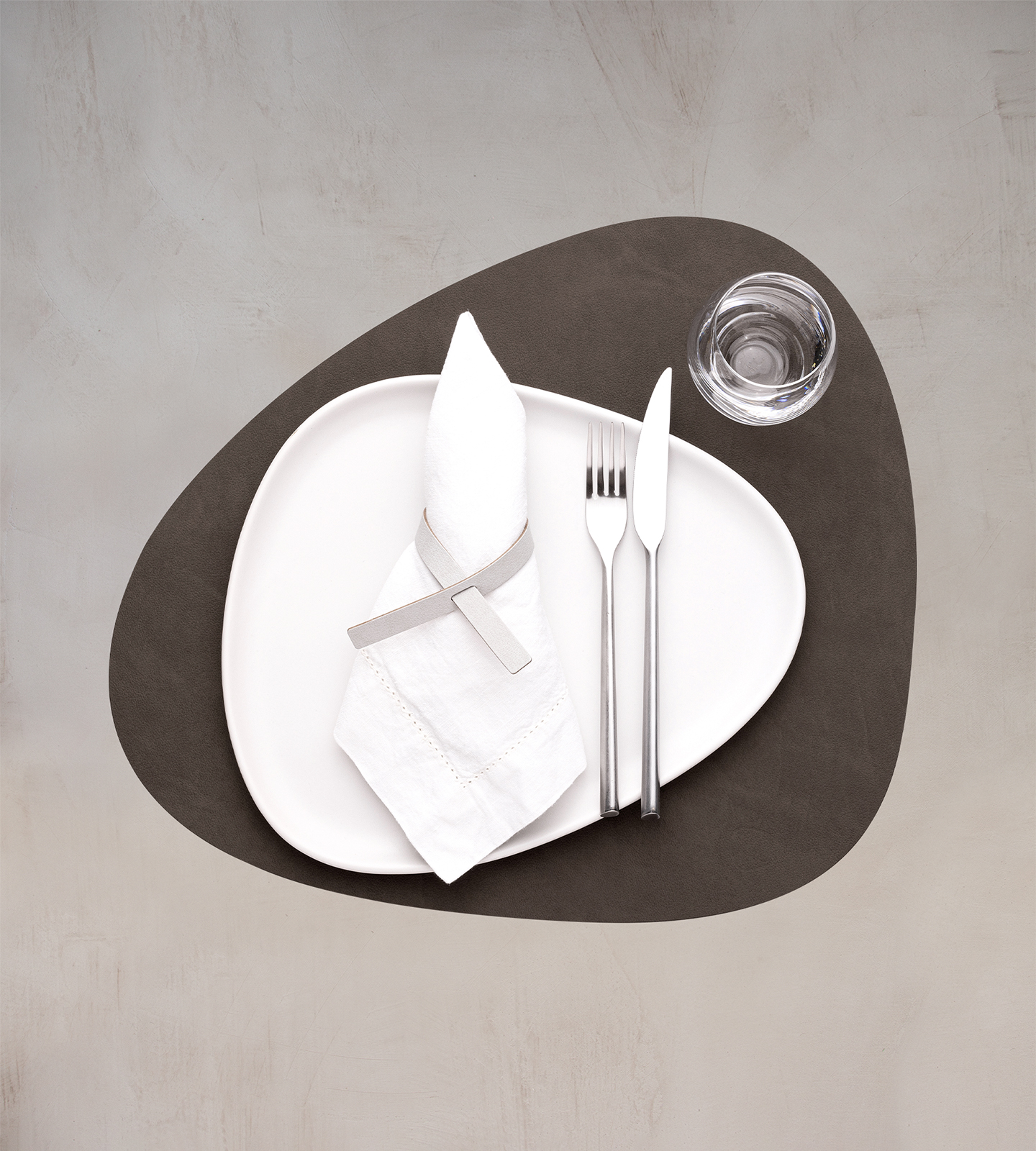 Lind DNA Dänemark Tischset Curve 37x44cm Nupo caviar