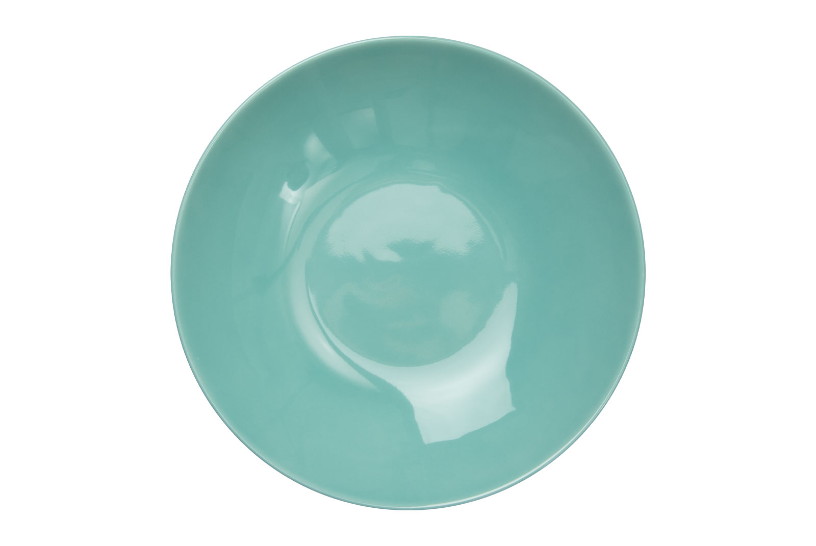 Der Dibbern One Color türkis Suppenteller ist ein tiefer Porzellanteller mit türkisfarbener Glasur.