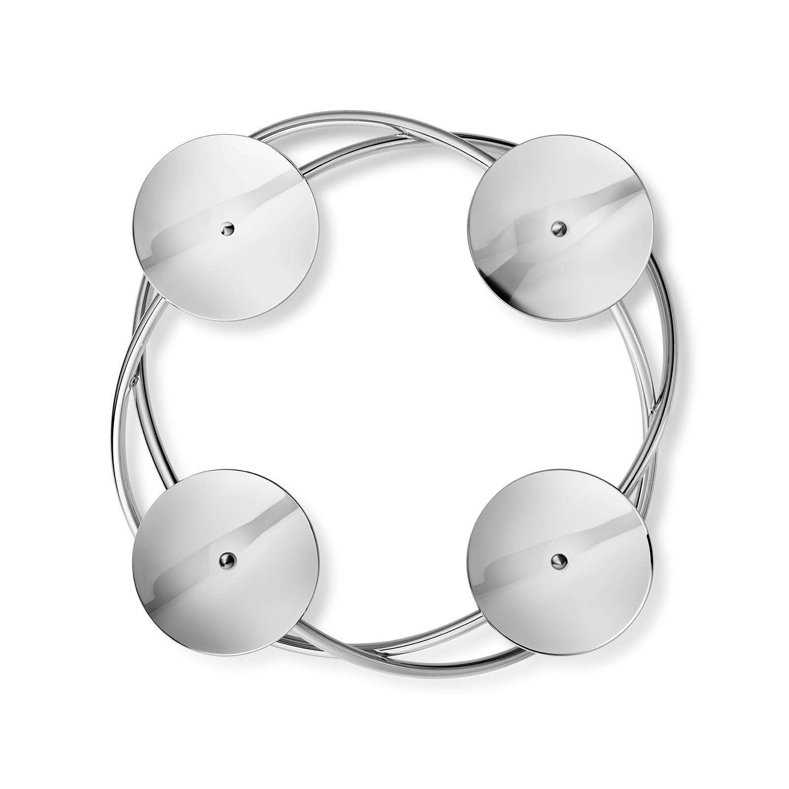 Georg Jensen Season Leuchter Adventskranz 4 Kerzen breit Edelstahl