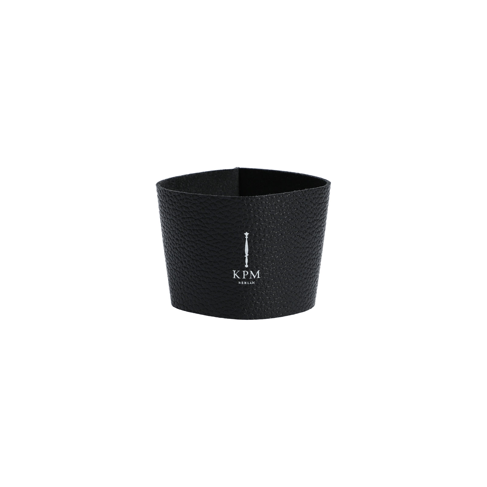KPM -  Berlin Kurland To-Go Becher Set Black&White mit Deckel & 2 Ledermanschetten