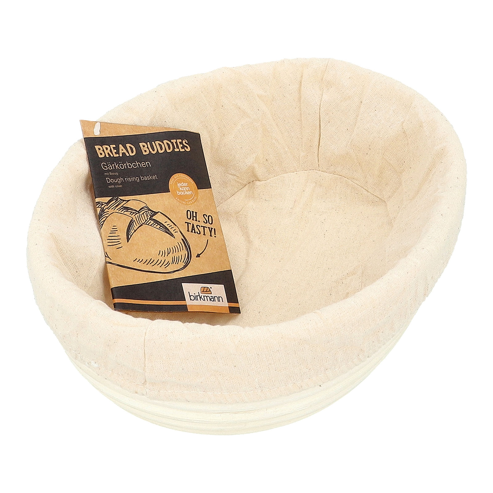 RBV Birkmann Bread Buddies Gärkörbchen oval 24,5x18,5cm mit Bezug