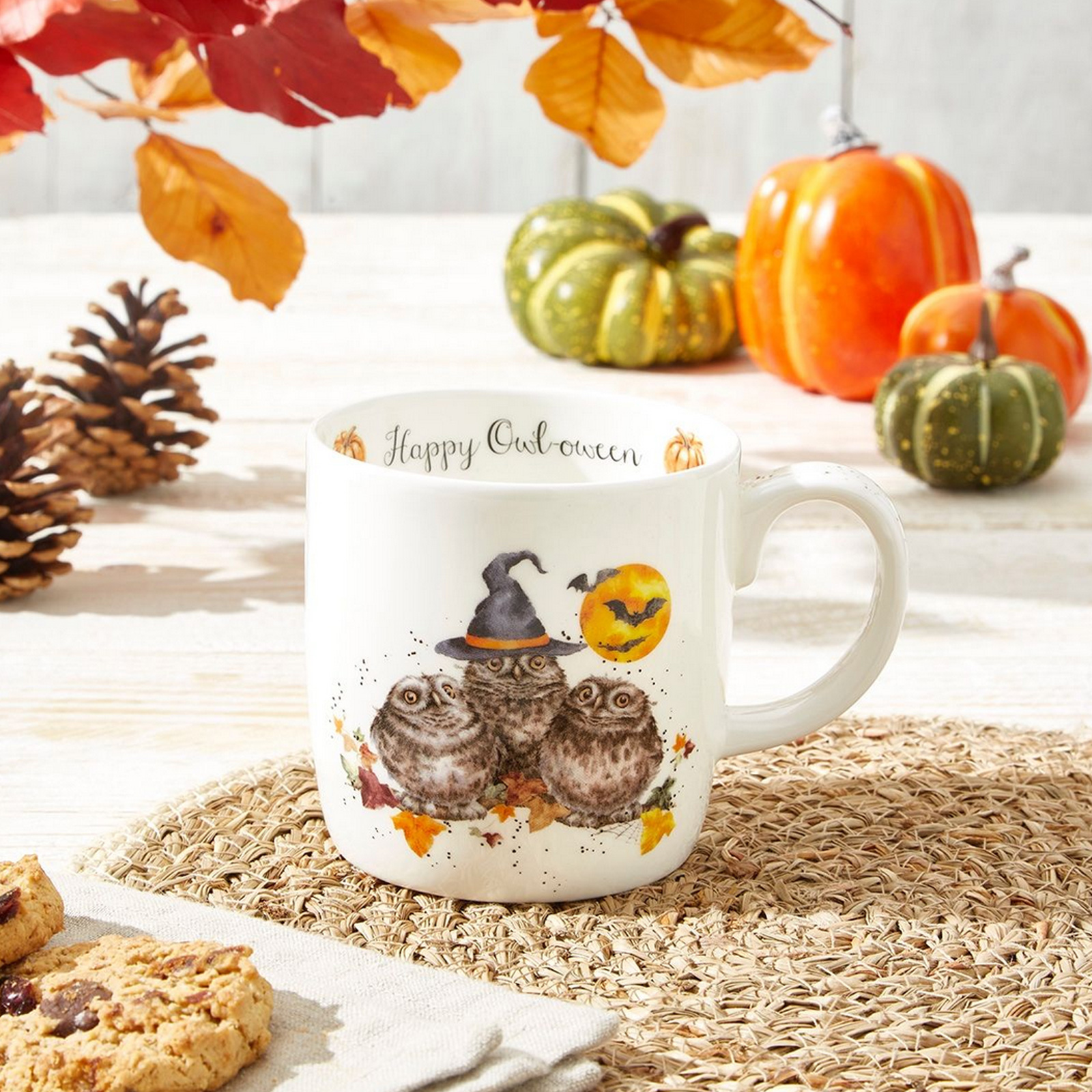Royal Worcester Wrendale Designs Becher Halloween Happy Owloween