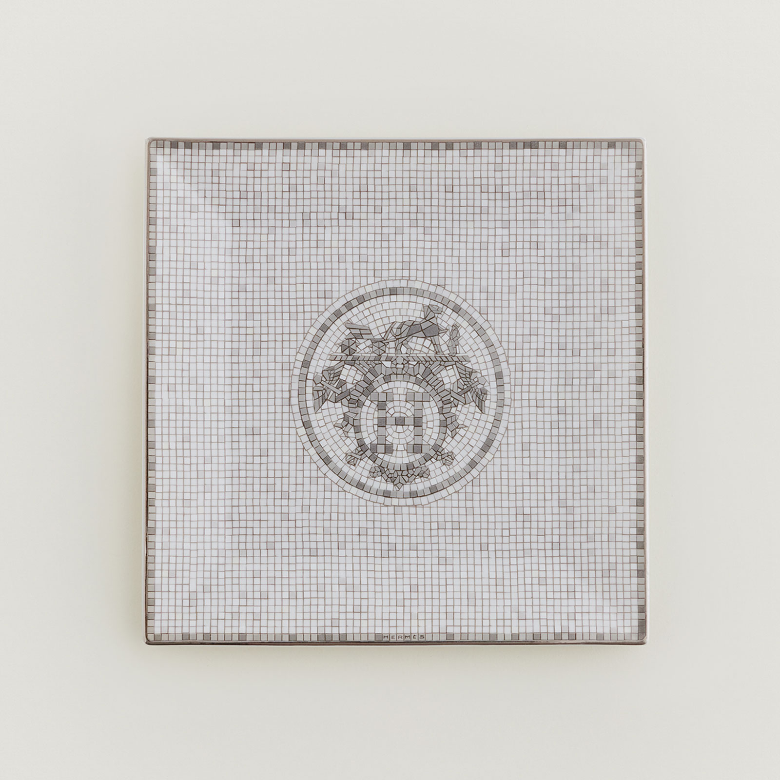 HERMÈS Paris Mosaïque au 24 Platin Kleines Carré Nr. 3 15x15cm