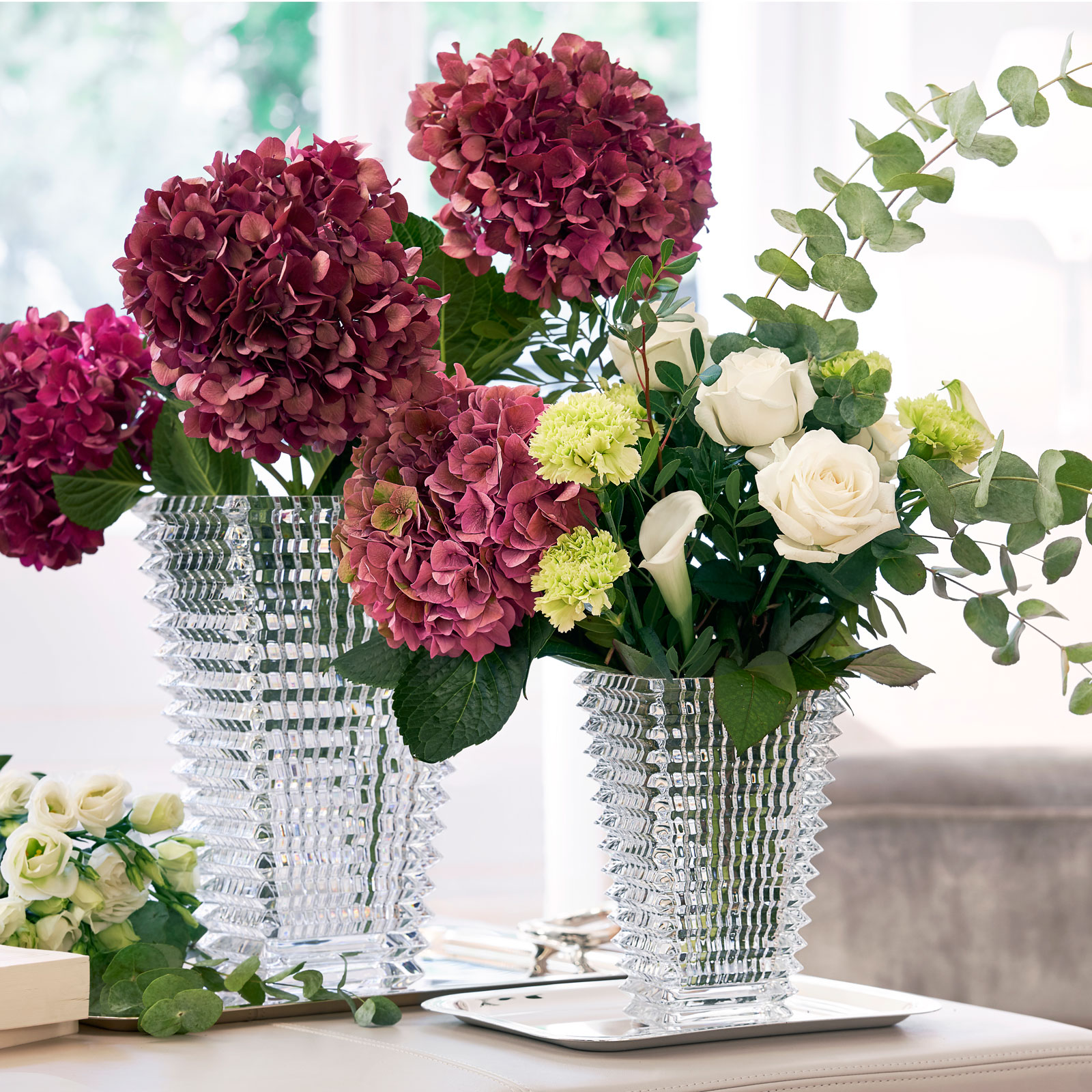 Baccarat Eye Vase 30cm rechteckig klar