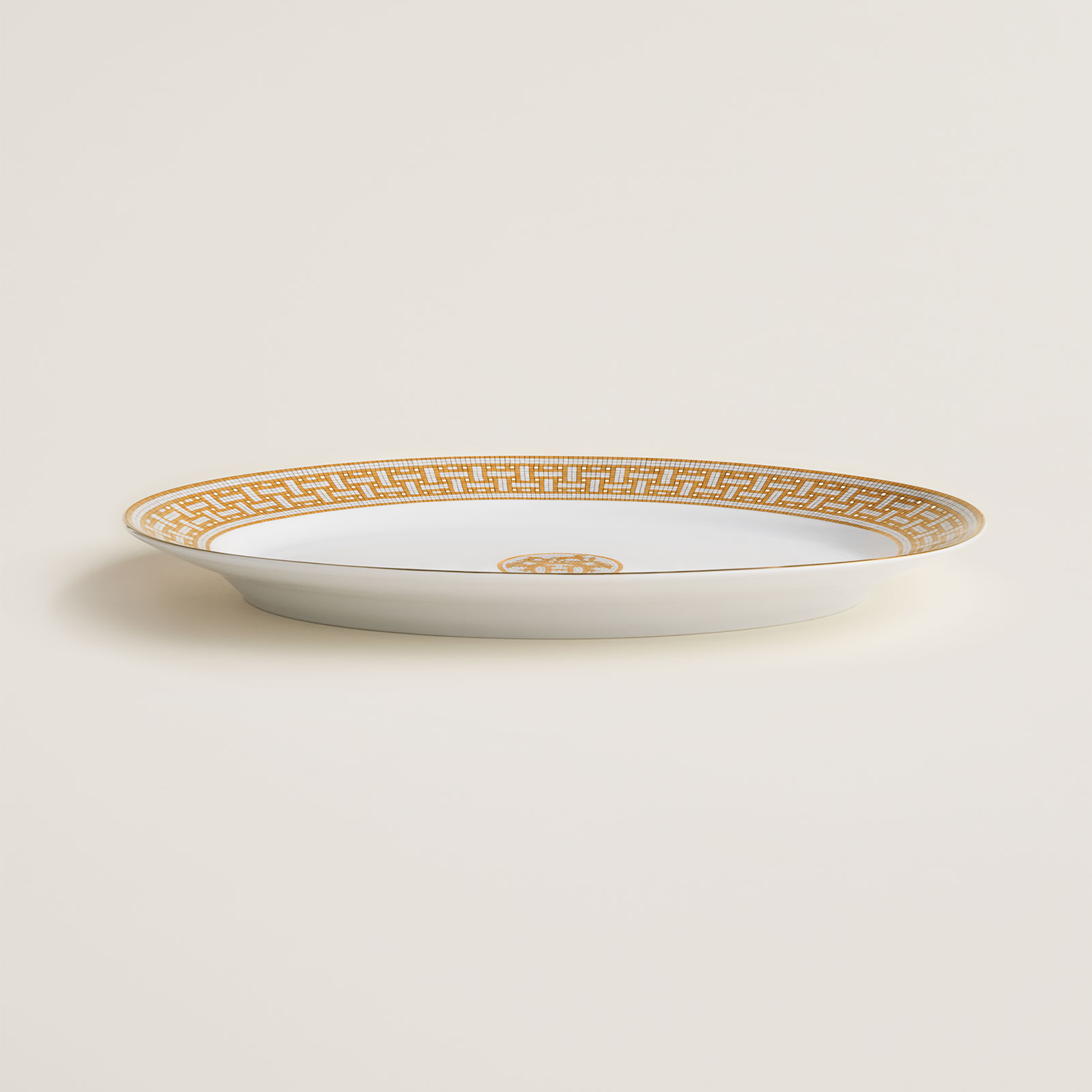 HERMÈS Paris Mosaïque au 24 Gold Platte oval 42cm