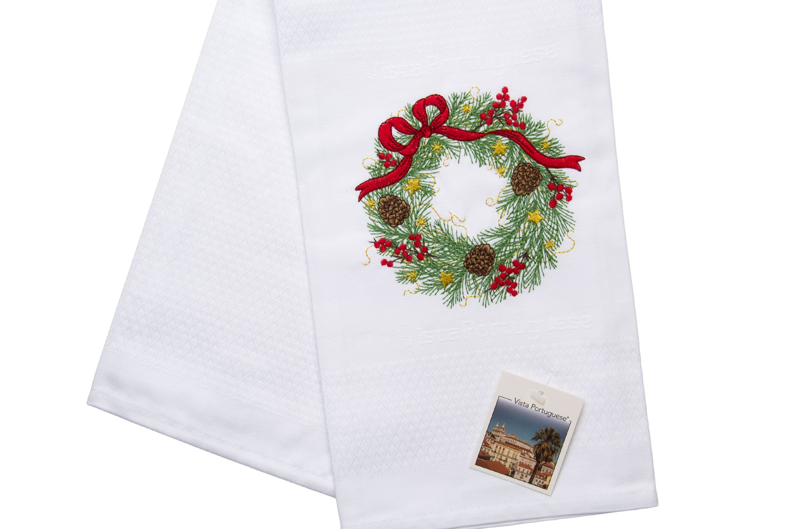 Vista Portuguese Geschirrtuch Adventskranz 50x70cm