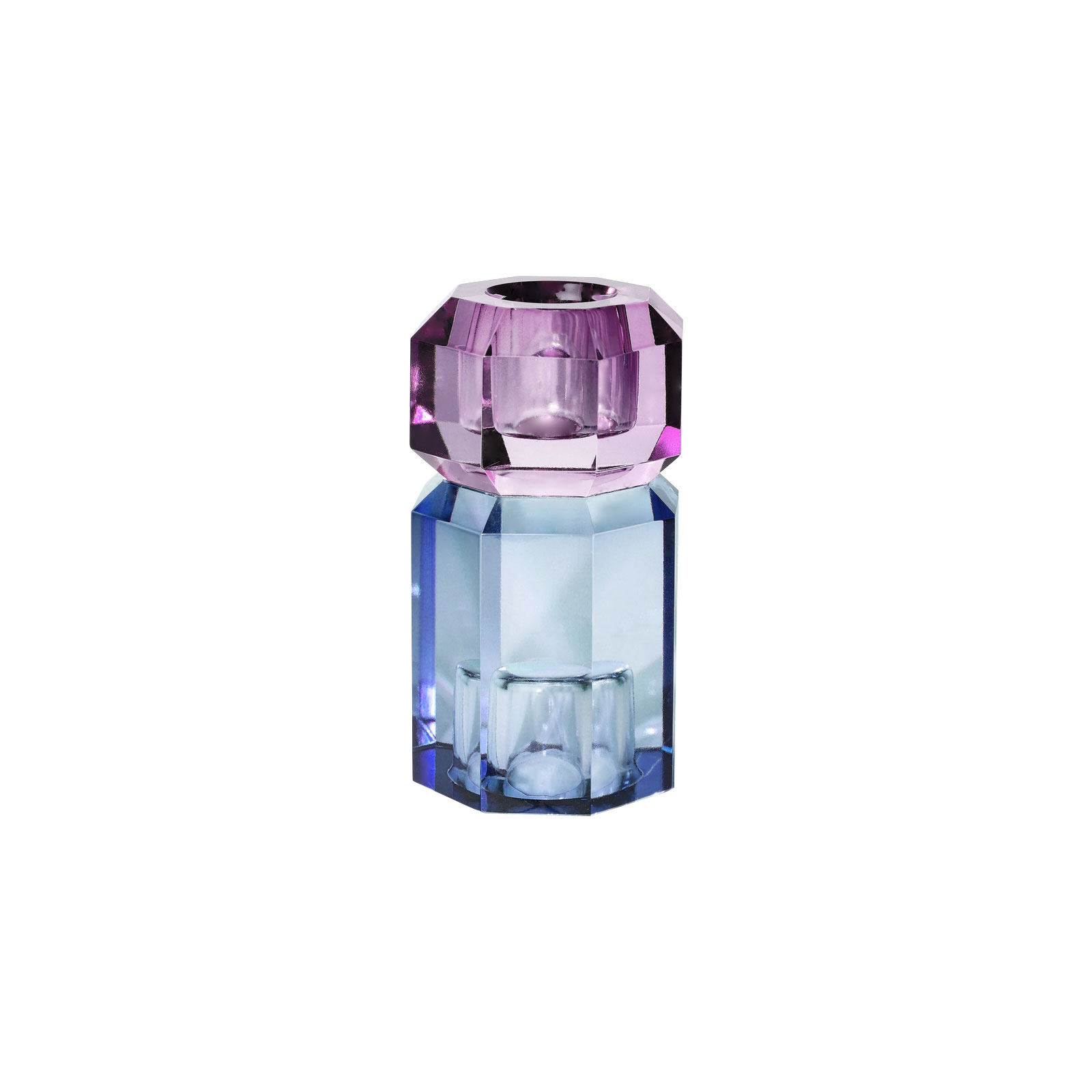C'est Bon Kerzenhalter Kristall kobalt/violett 9,5x5cm