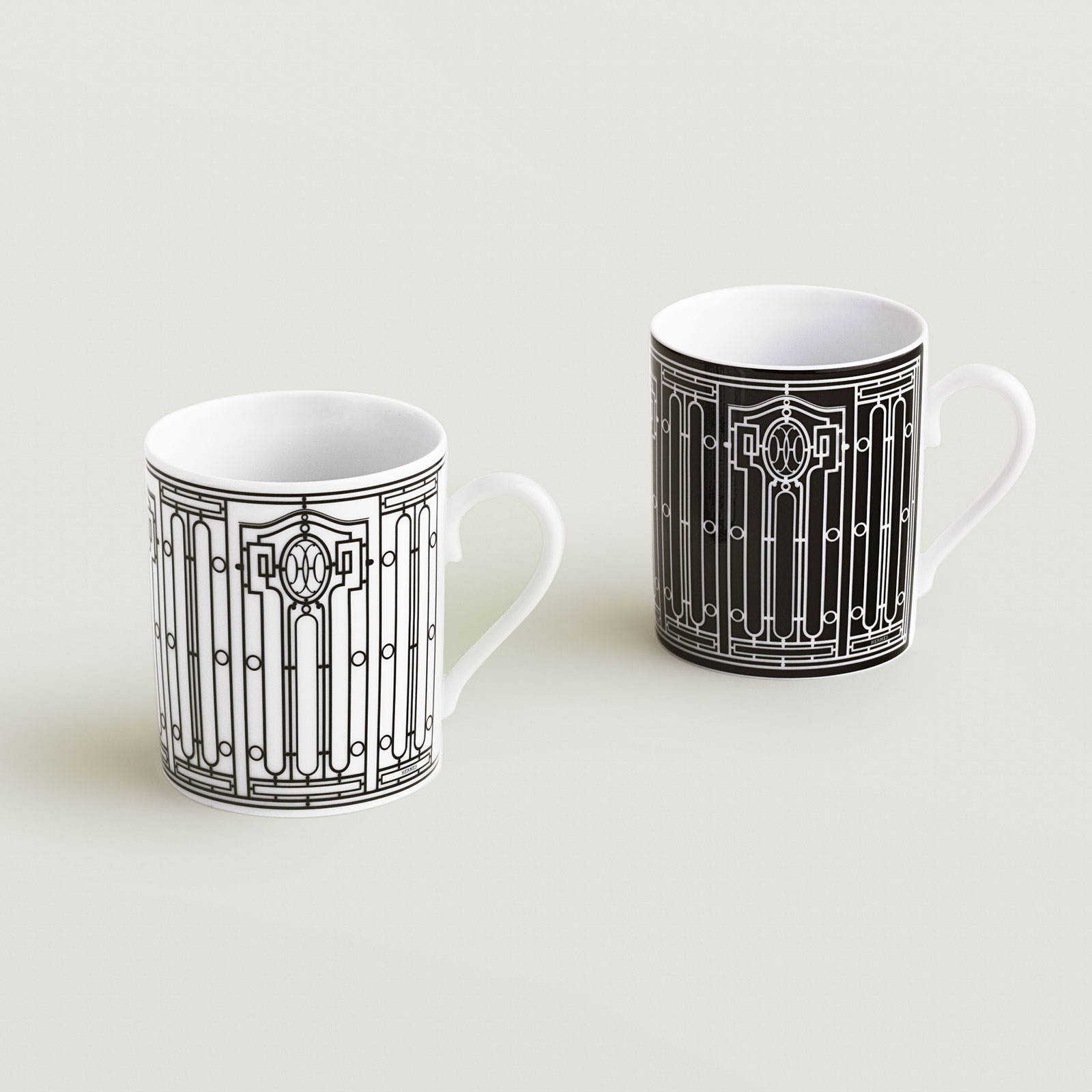 HERMÈS Paris H DÉCO Becher mit Henkel Set 2tlg. Nr.2/Nr.1