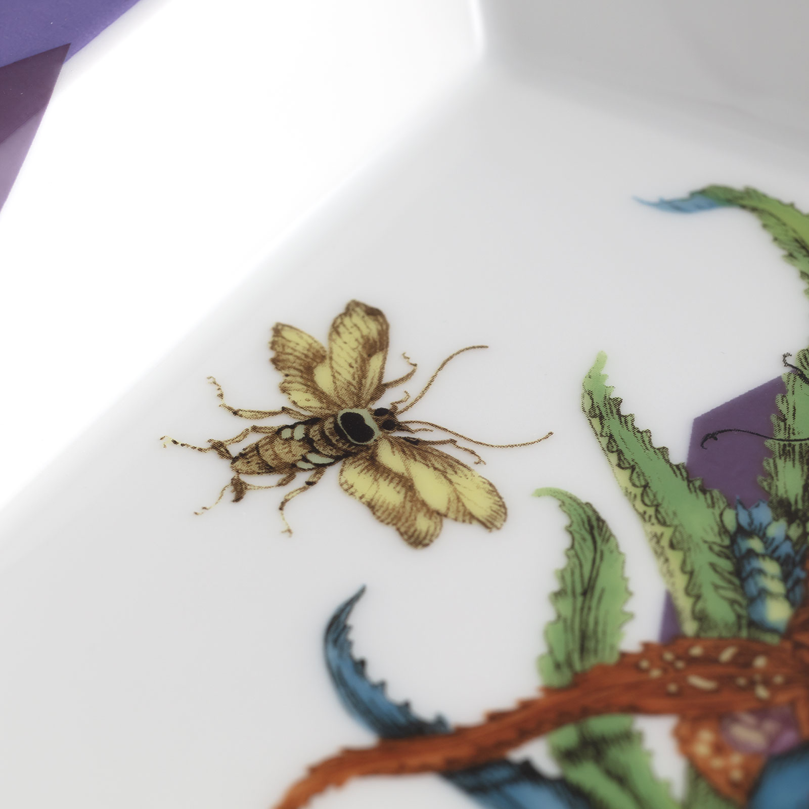 Meissen Exotic Purple Vide-Poche groß 21x18,5cm