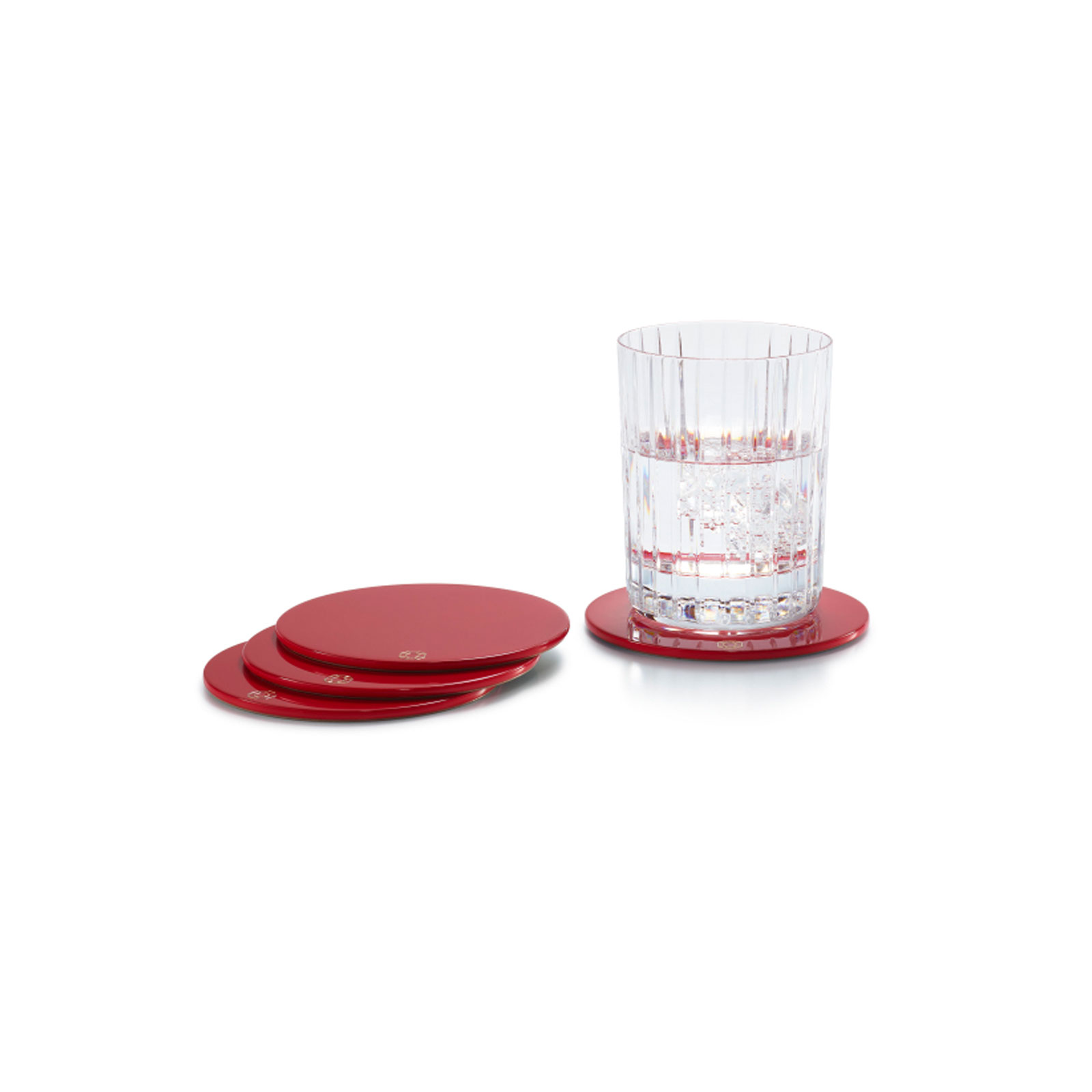 Baccarat Octogone Untersetzer 4er Set rot