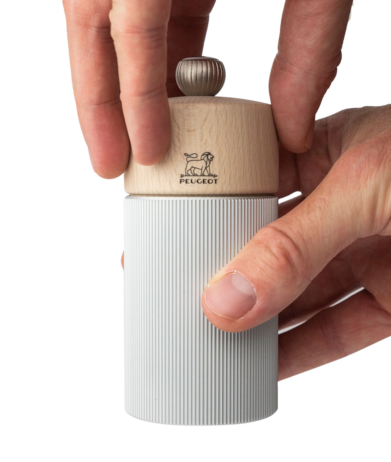 Peugeot Line Pfeffermühle Aluminium/Natur 12cm