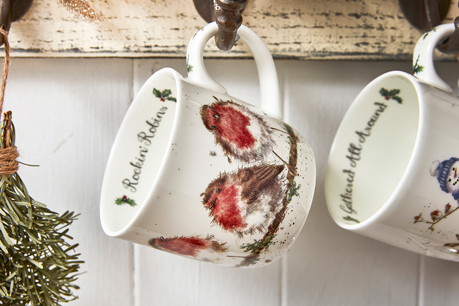 Royal Worcester Wrendale Designs Becher Rockin Robins 0,31ltr.