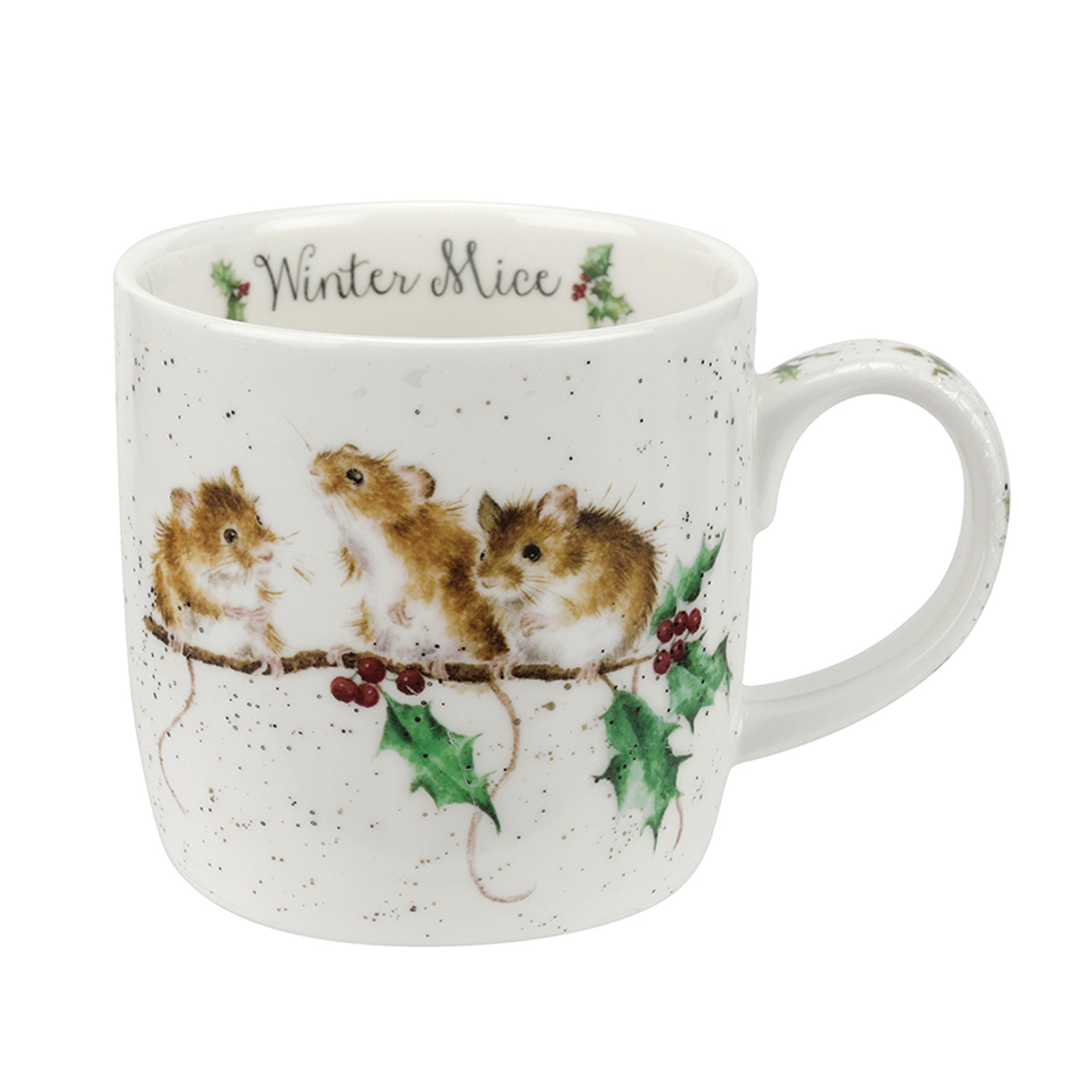 Royal Worcester Wrendale Designs Becher Winter Mice / Mäuse