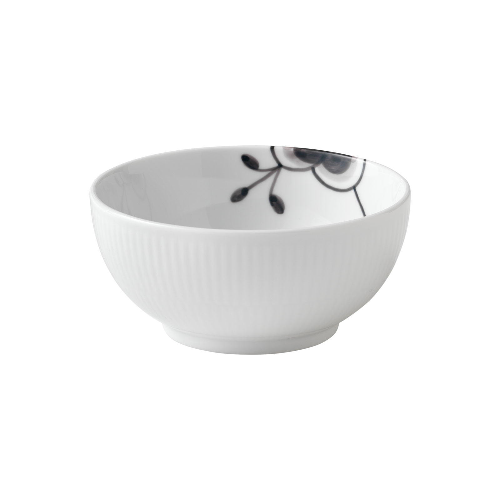 Royal Copenhagen Mega Schwarz Gerippt Schale 13cm 2541454
