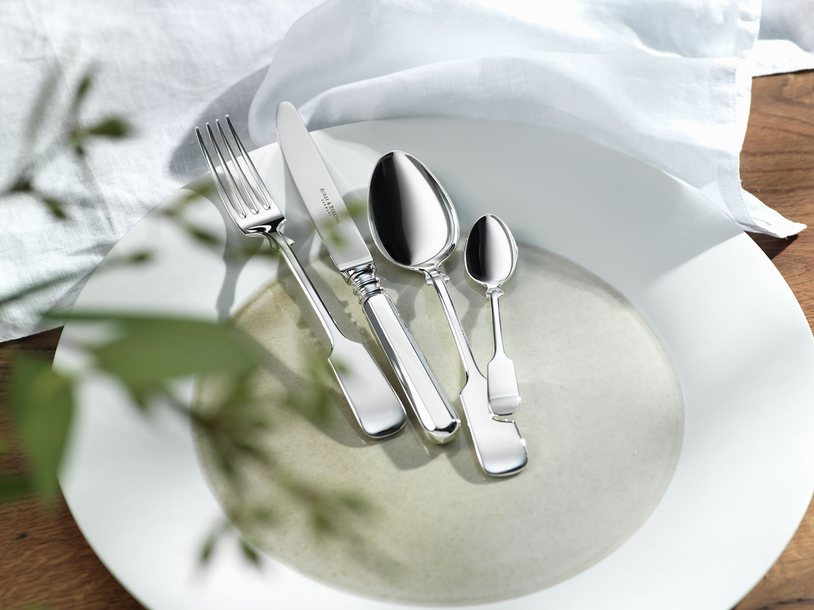 Robbe & Berking Alt-Spaten Dessertmesser (B) 925Silber