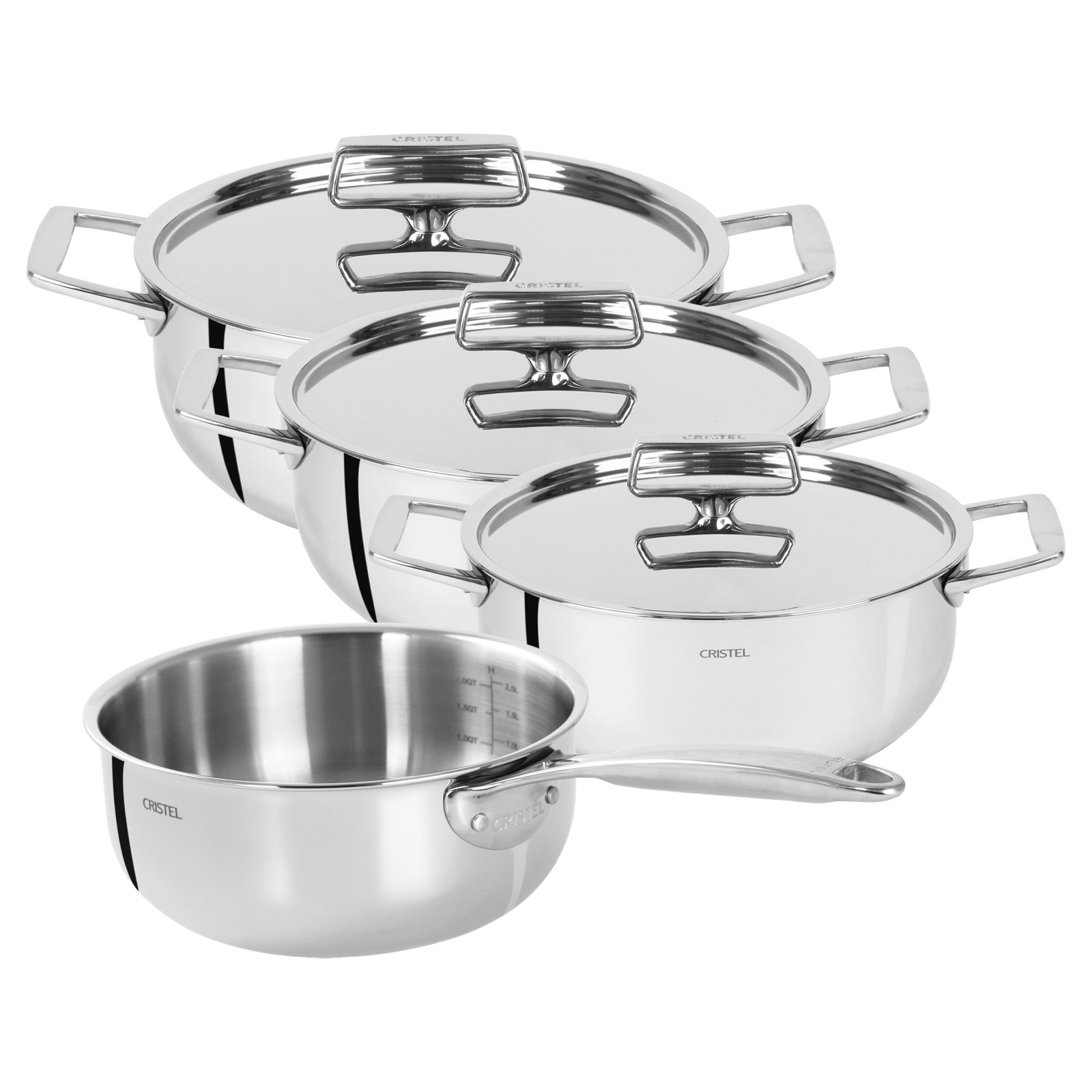 Cristel Castel'Pro Topfset 4tlg. Edelstahl